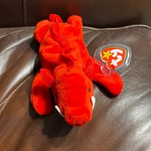 Ty Beanie Babies Grunt the Razorback Wild Boar Rare PVC Korean Antique Collect